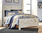 Bellaby Queen Crossbuck Panel Bed with Mirrored Dresser at Walker Mattress and Furniture Locations in Cedar Park and Belton TX.