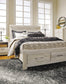 Bellaby Queen Platform Bed with 2 Storage Drawers at Walker Mattress and Furniture Locations in Cedar Park and Belton TX.
