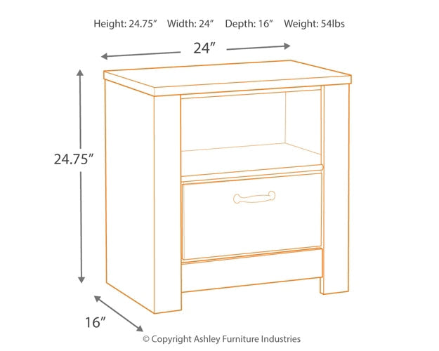 Bellaby Queen Platform Bed with 2 Storage Drawers with Mirrored Dresser and Nightstand at Walker Mattress and Furniture Locations in Cedar Park and Belton TX.