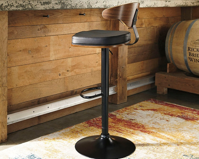 Bellatier Tall UPH Swivel Barstool(1/CN) at Walker Mattress and Furniture Locations in Cedar Park and Belton TX.