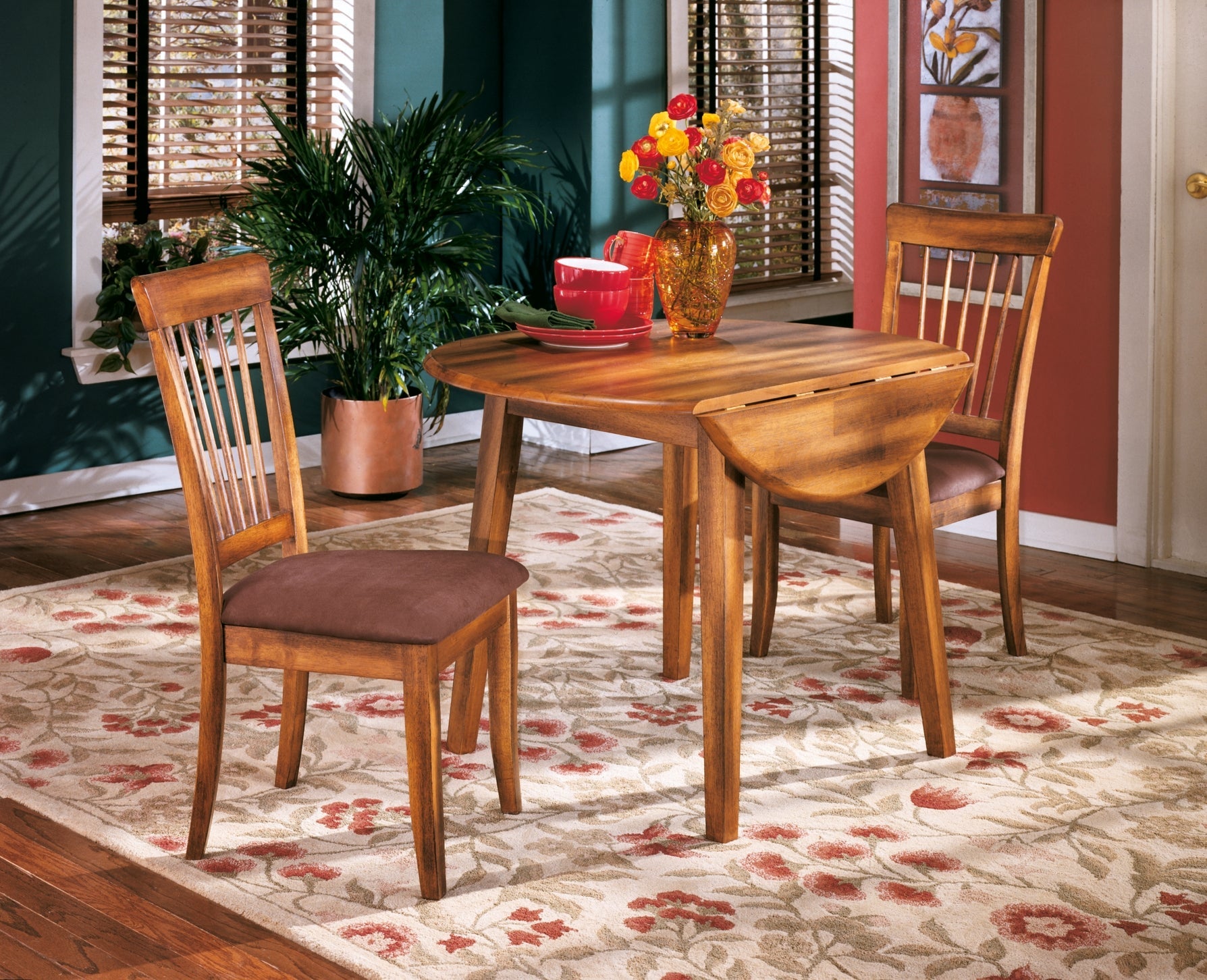 Berringer Dining Table and 2 Chairs at Walker Mattress and Furniture Locations in Cedar Park and Belton TX.