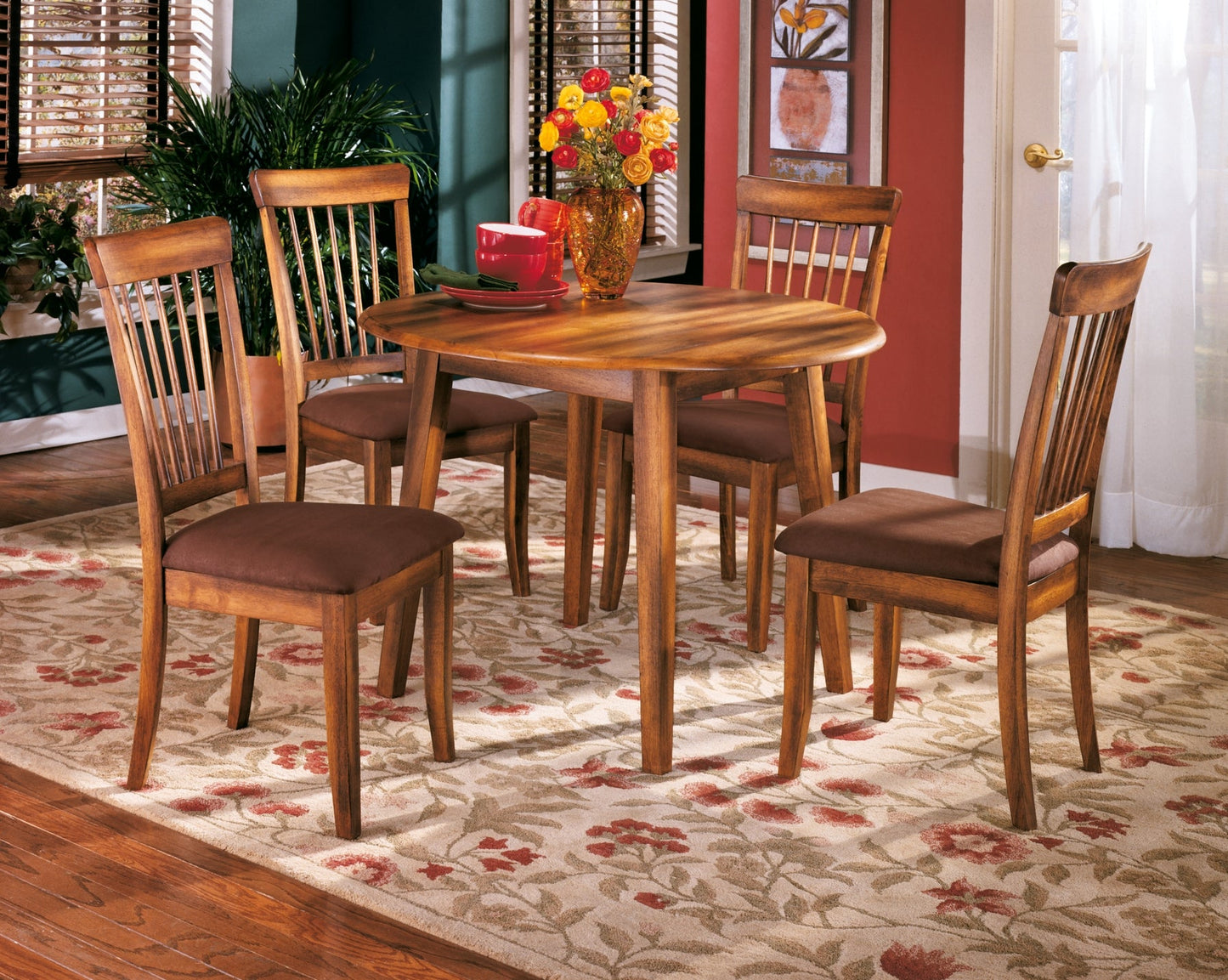 Berringer Dining Table and 4 Chairs at Walker Mattress and Furniture Locations in Cedar Park and Belton TX.