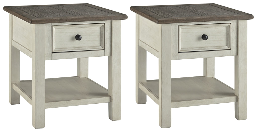 Bolanburg 2 End Tables at Walker Mattress and Furniture Locations in Cedar Park and Belton TX.