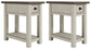 Bolanburg 2 End Tables at Walker Mattress and Furniture Locations in Cedar Park and Belton TX.