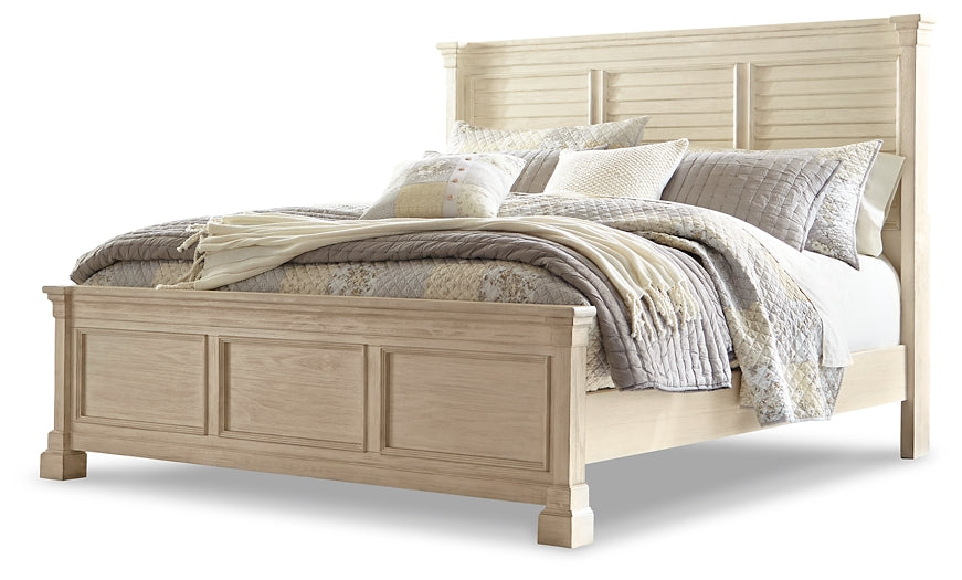 Bolanburg California King Panel Bed with Mirrored Dresser and Chest at Walker Mattress and Furniture Locations in Cedar Park and Belton TX.