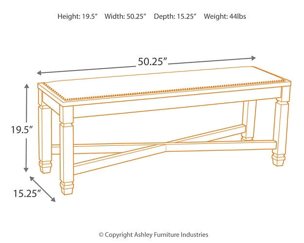 Bolanburg Dining Table and 2 Chairs and 2 Benches at Walker Mattress and Furniture Locations in Cedar Park and Belton TX.