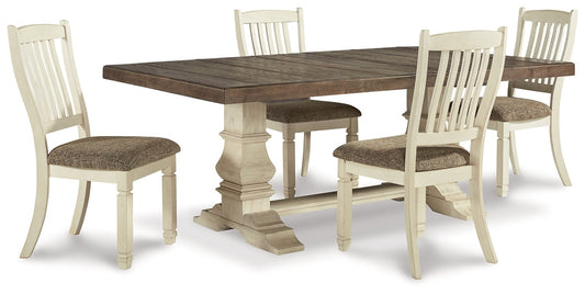 Bolanburg Dining Table and 4 Chairs at Walker Mattress and Furniture Locations in Cedar Park and Belton TX.
