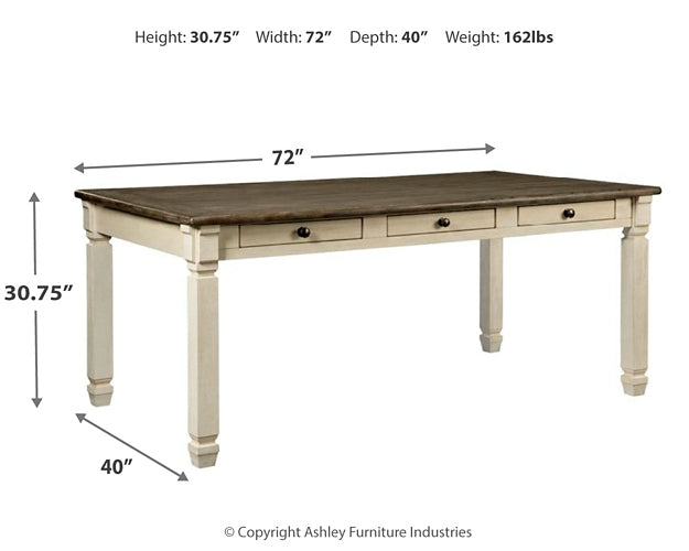 Bolanburg Dining Table and 6 Chairs at Walker Mattress and Furniture Locations in Cedar Park and Belton TX.