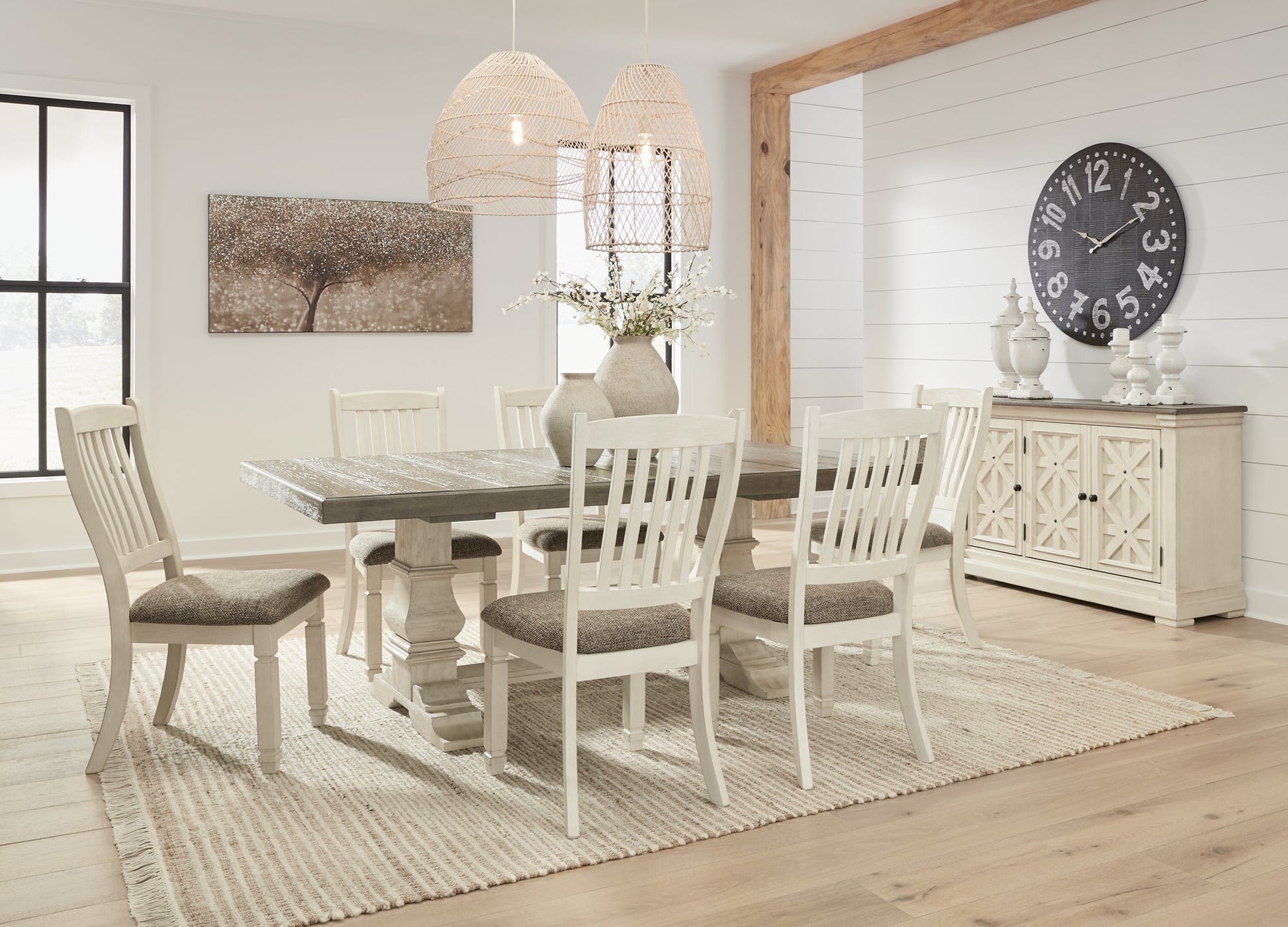 Bolanburg Dining Table and 6 Chairs with Storage at Walker Mattress and Furniture Locations in Cedar Park and Belton TX.