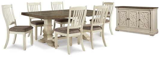 Bolanburg Dining Table and 6 Chairs with Storage at Walker Mattress and Furniture Locations in Cedar Park and Belton TX.