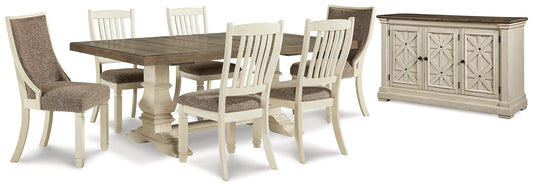 Bolanburg Dining Table and 6 Chairs with Storage at Walker Mattress and Furniture Locations in Cedar Park and Belton TX.