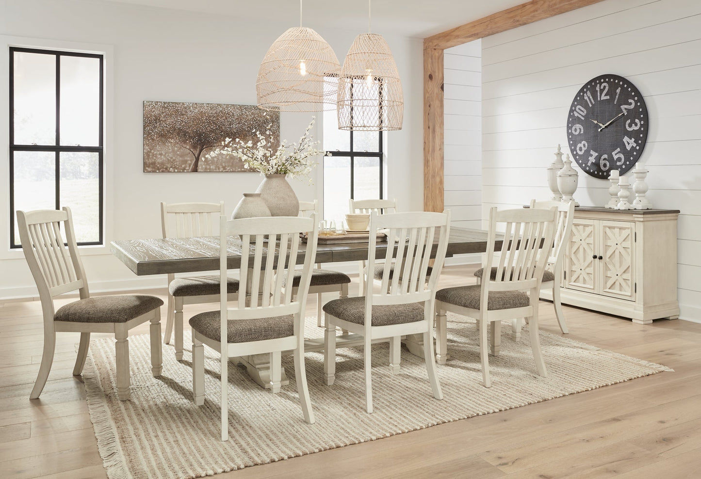 Bolanburg Dining Table and 8 Chairs at Walker Mattress and Furniture Locations in Cedar Park and Belton TX.