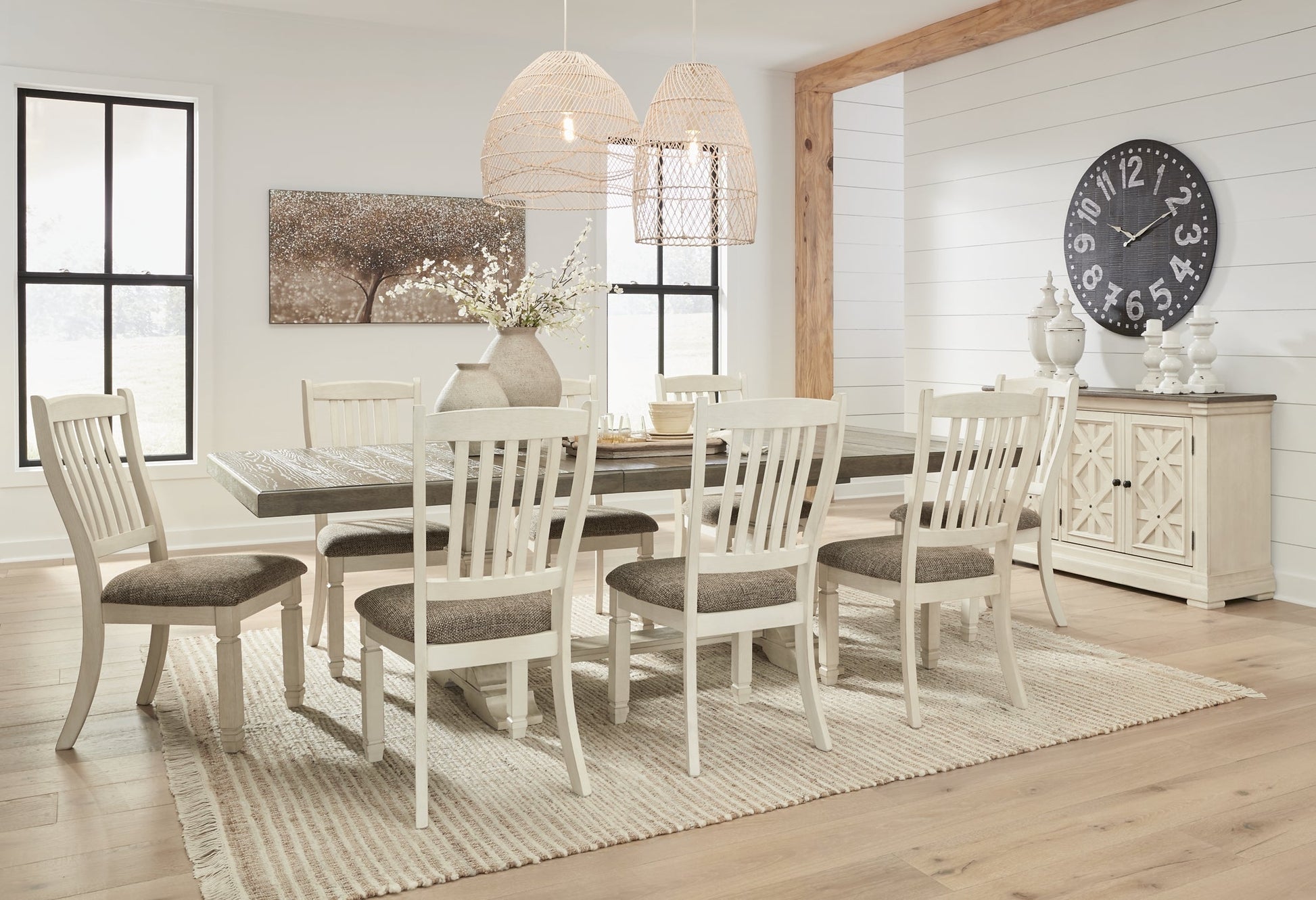 Bolanburg Dining Table and 8 Chairs at Walker Mattress and Furniture Locations in Cedar Park and Belton TX.