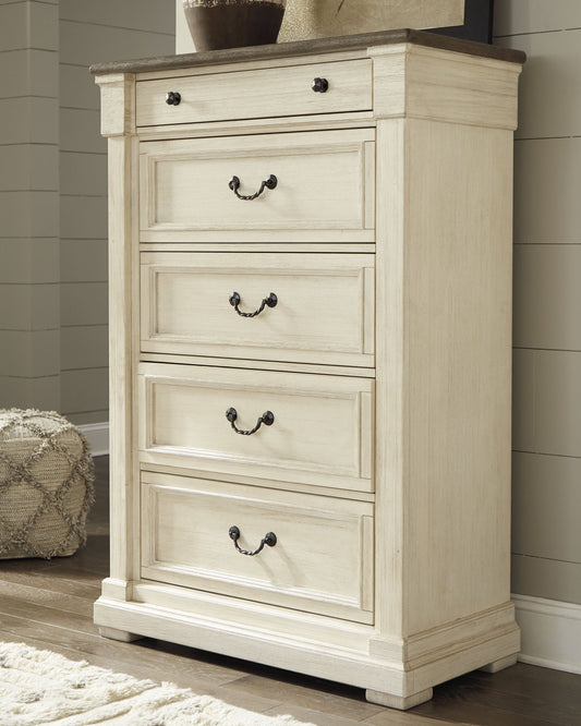 Bolanburg Five Drawer Chest at Walker Mattress and Furniture Locations in Cedar Park and Belton TX.