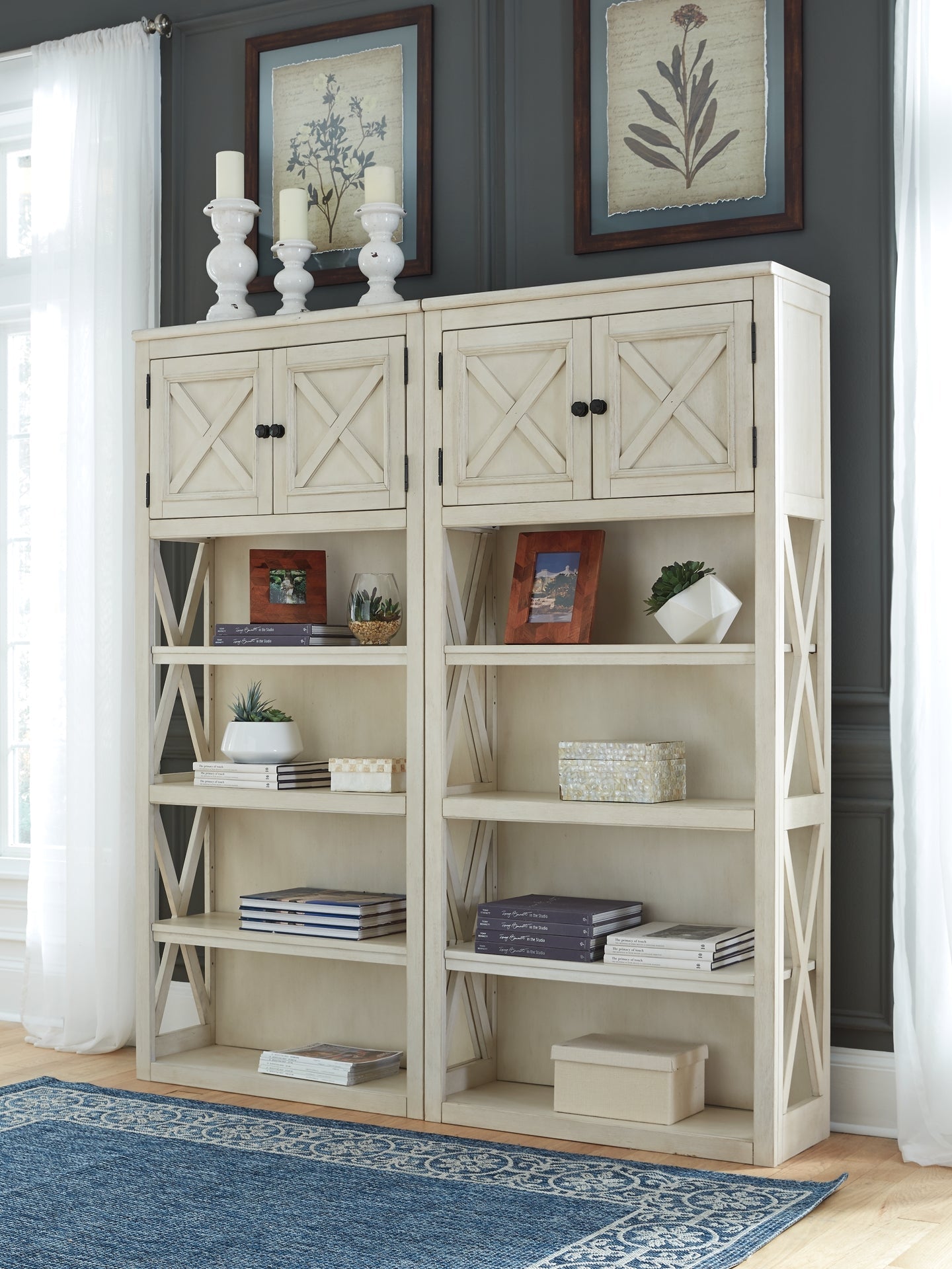 Bolanburg Large Bookcase at Walker Mattress and Furniture Locations in Cedar Park and Belton TX.