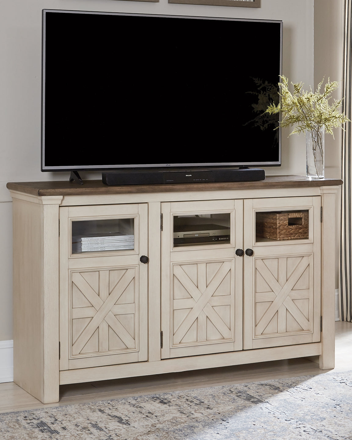 Bolanburg Large TV Stand at Walker Mattress and Furniture Locations in Cedar Park and Belton TX.