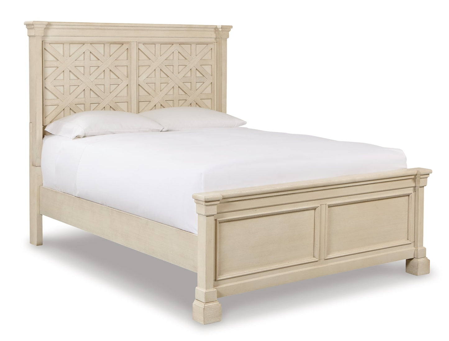 Bolanburg Queen Panel Bed with Mirrored Dresser and 2 Nightstands at Walker Mattress and Furniture Locations in Cedar Park and Belton TX.