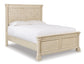 Bolanburg Queen Panel Bed with Mirrored Dresser at Walker Mattress and Furniture Locations in Cedar Park and Belton TX.