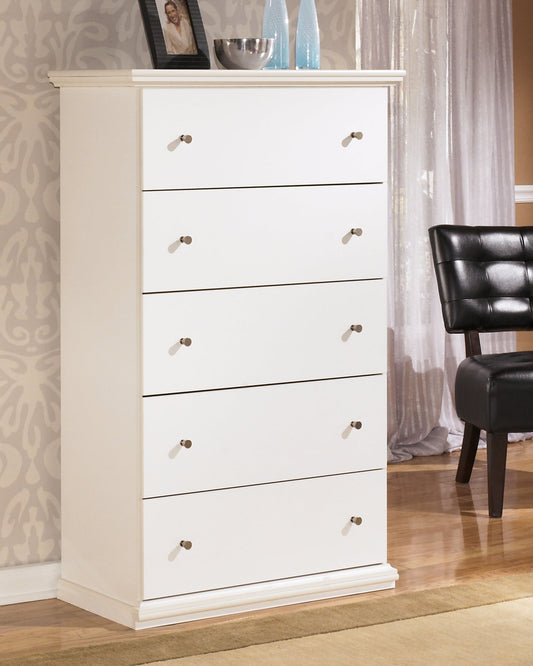 Bostwick Shoals Five Drawer Chest at Walker Mattress and Furniture Locations in Cedar Park and Belton TX.