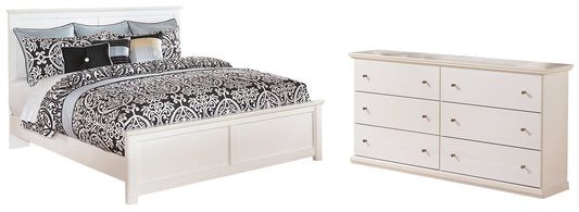 Bostwick Shoals King Panel Bed with Dresser at Walker Mattress and Furniture Locations in Cedar Park and Belton TX.