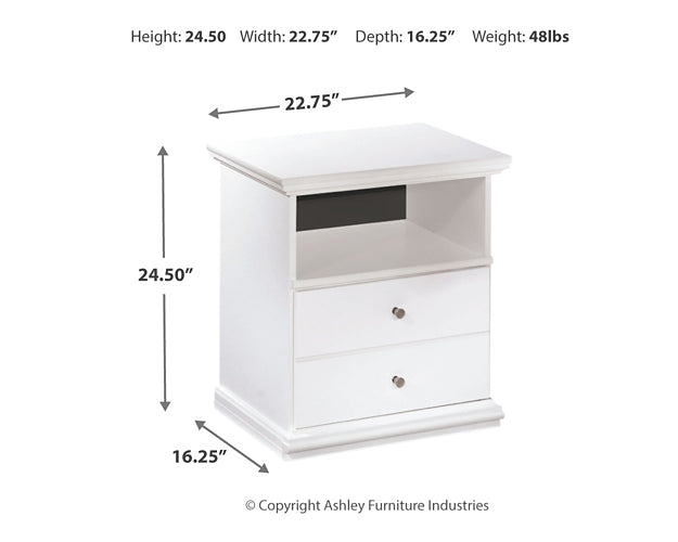 Bostwick Shoals One Drawer Night Stand at Walker Mattress and Furniture Locations in Cedar Park and Belton TX.