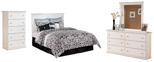 Bostwick Shoals Queen/Full Panel Headboard with Mirrored Dresser and Chest at Walker Mattress and Furniture Locations in Cedar Park and Belton TX.