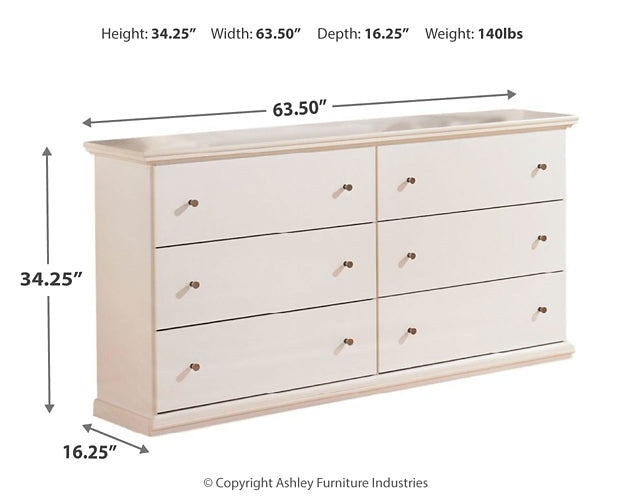 Bostwick Shoals Six Drawer Dresser at Walker Mattress and Furniture Locations in Cedar Park and Belton TX.