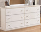 Bostwick Shoals Six Drawer Dresser at Walker Mattress and Furniture Locations in Cedar Park and Belton TX.