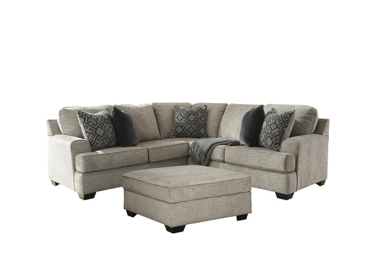 Bovarian 2-Piece Sectional with Ottoman at Walker Mattress and Furniture Locations in Cedar Park and Belton TX.