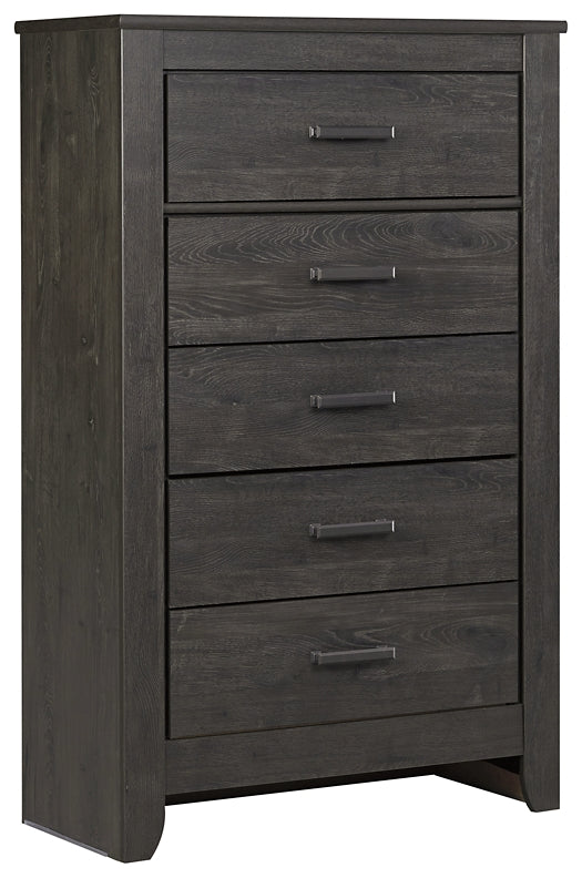 Brinxton Five Drawer Chest at Walker Mattress and Furniture Locations in Cedar Park and Belton TX.