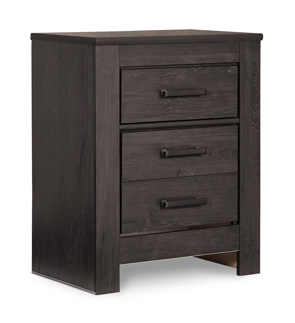 Brinxton Full Panel Bed with Mirrored Dresser, Chest and Nightstand at Walker Mattress and Furniture Locations in Cedar Park and Belton TX.