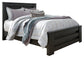 Brinxton Queen Panel Bed with Mirrored Dresser at Walker Mattress and Furniture Locations in Cedar Park and Belton TX.