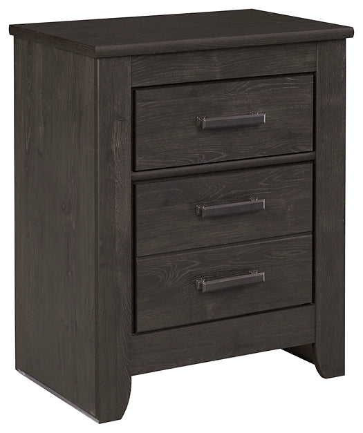 Brinxton Two Drawer Night Stand at Walker Mattress and Furniture Locations in Cedar Park and Belton TX.