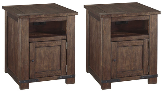 Budmore 2 End Tables at Walker Mattress and Furniture Locations in Cedar Park and Belton TX.