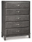 Caitbrook Five Drawer Chest at Walker Mattress and Furniture Locations in Cedar Park and Belton TX.