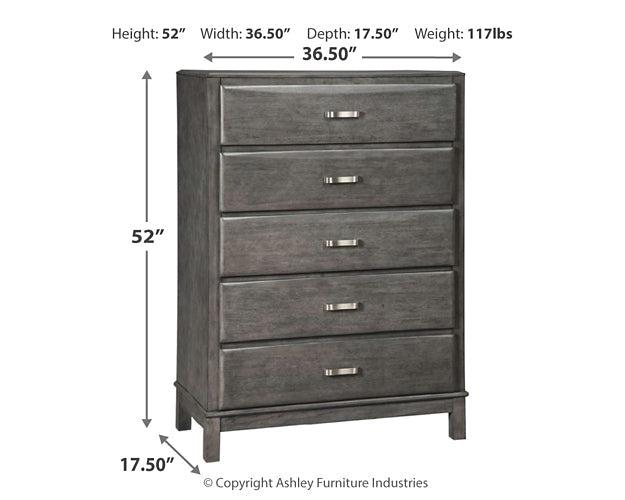 Caitbrook Five Drawer Chest at Walker Mattress and Furniture Locations in Cedar Park and Belton TX.