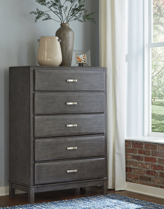 Caitbrook Five Drawer Chest at Walker Mattress and Furniture Locations in Cedar Park and Belton TX.
