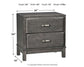 Caitbrook Two Drawer Night Stand at Walker Mattress and Furniture Locations in Cedar Park and Belton TX.
