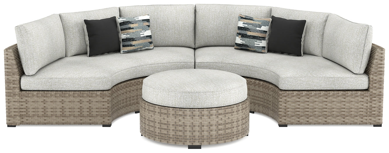 Calworth 2-Piece Sectional with Ottoman at Walker Mattress and Furniture Locations in Cedar Park and Belton TX.