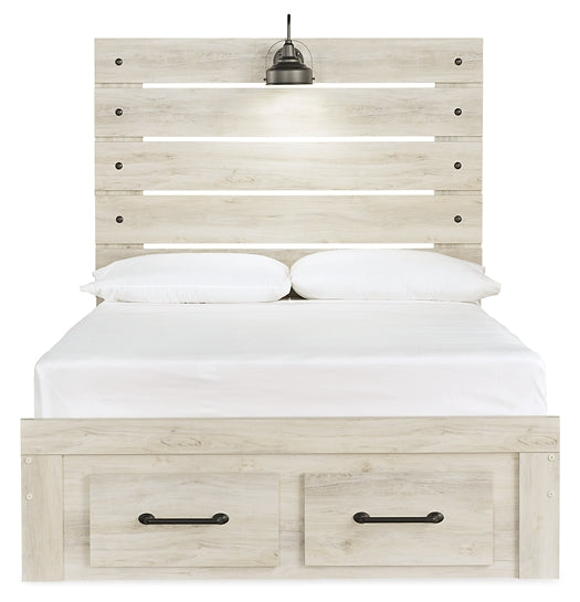 Cambeck Queen Panel Bed with 2 Storage Drawers at Walker Mattress and Furniture Locations in Cedar Park and Belton TX.