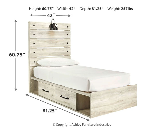 Cambeck Queen Panel Bed with 4 Storage Drawers at Walker Mattress and Furniture Locations in Cedar Park and Belton TX.
