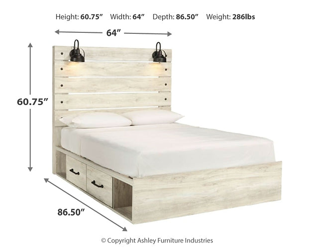 Cambeck Queen Panel Bed with 4 Storage Drawers at Walker Mattress and Furniture Locations in Cedar Park and Belton TX.