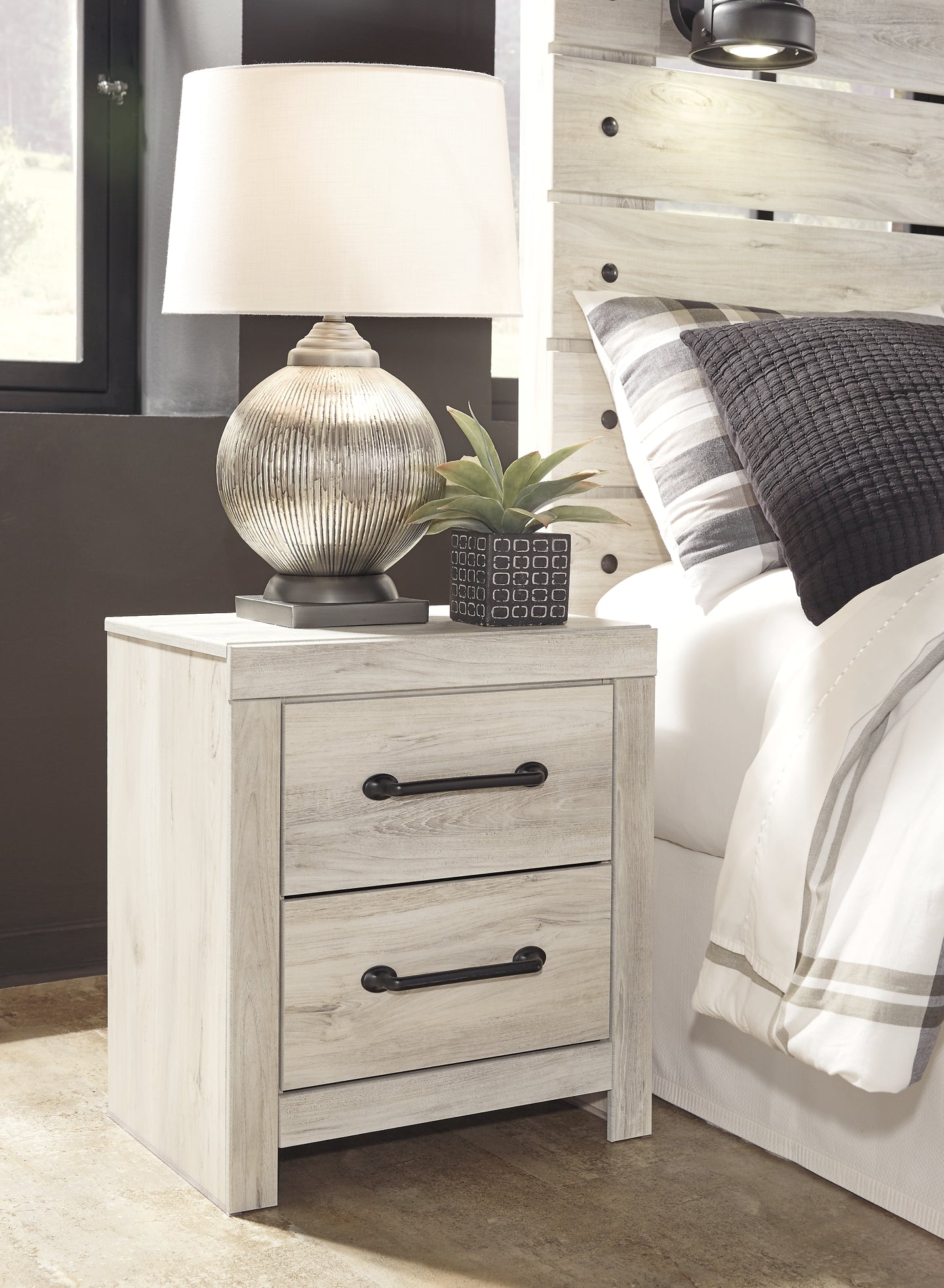 Cambeck Queen Panel Bed with 4 Storage Drawers with Mirrored Dresser, Chest and 2 Nightstands at Walker Mattress and Furniture Locations in Cedar Park and Belton TX.