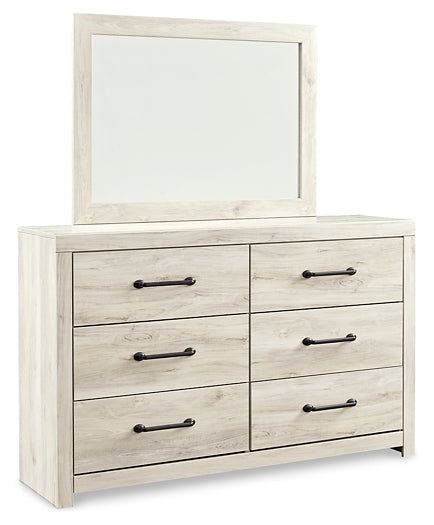 Cambeck Queen Panel Bed with 4 Storage Drawers with Mirrored Dresser, Chest and 2 Nightstands at Walker Mattress and Furniture Locations in Cedar Park and Belton TX.