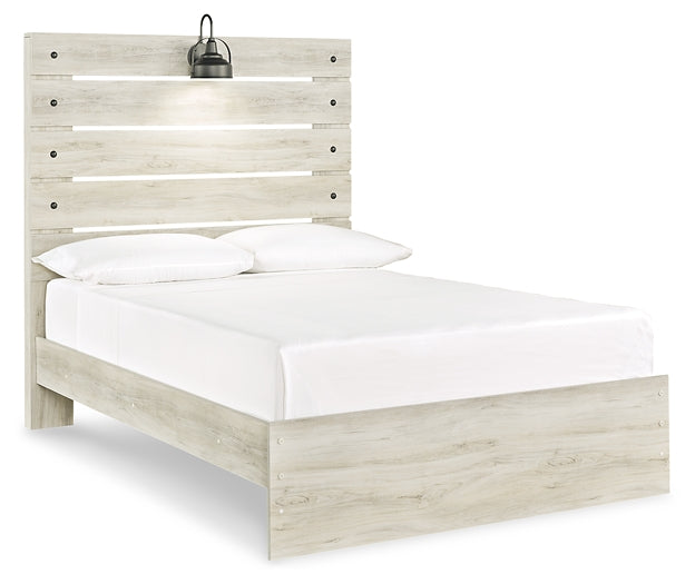 Cambeck Queen Panel Bed with Mirrored Dresser, Chest and Nightstand at Walker Mattress and Furniture Locations in Cedar Park and Belton TX.