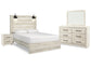 Cambeck Queen Panel Bed with Mirrored Dresser and Nightstand at Walker Mattress and Furniture Locations in Cedar Park and Belton TX.