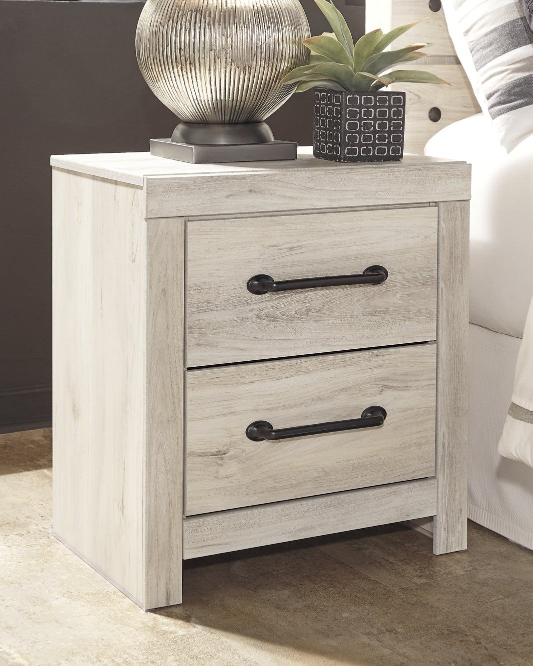 Cambeck Queen Upholstered Panel Headboard with Mirrored Dresser and 2 Nightstands at Walker Mattress and Furniture Locations in Cedar Park and Belton TX.