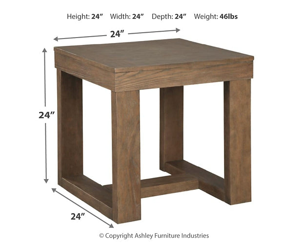 Cariton Square End Table at Walker Mattress and Furniture Locations in Cedar Park and Belton TX.