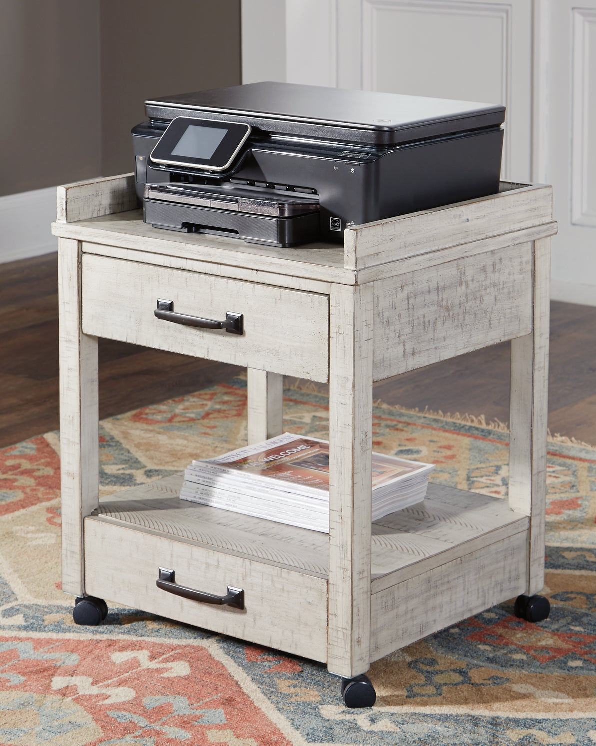 Carynhurst Home Office Desk and Storage at Walker Mattress and Furniture Locations in Cedar Park and Belton TX.