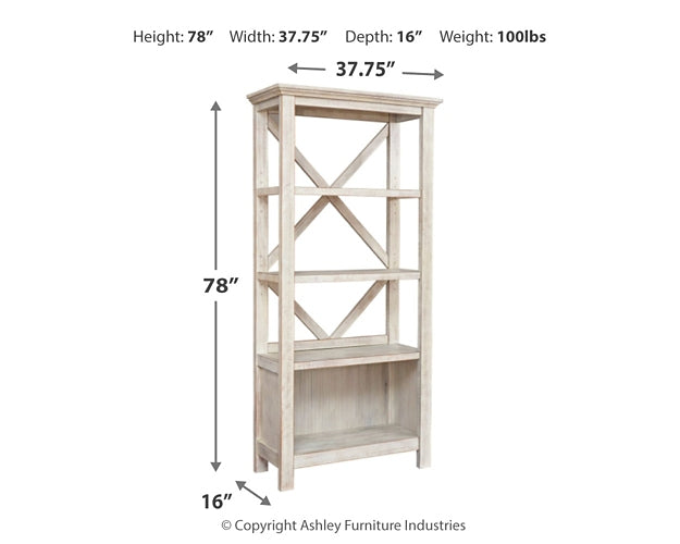 Carynhurst Large Bookcase at Walker Mattress and Furniture Locations in Cedar Park and Belton TX.